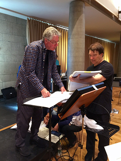 Alan Silvestri and David Newman in rehearsal (Photo by Sandra Silvestri)