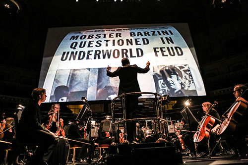 <i>The Godfather Live</i> conducted by Justin Freer at Royal Albert Hall, December 2014 (Photo by Christie Goodwin)