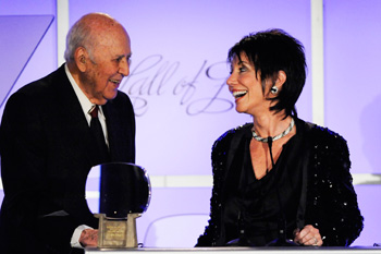 Carl Reiner and Laura (Mrs. Earle) Hagen