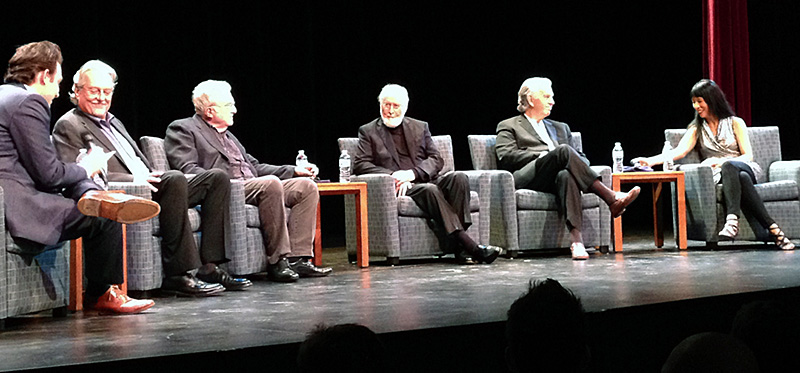 (L to R) Moderator Ben Proudfoot, Don Davis, Randy Newman, John Williams, Bruce Broughton and Gloria Cheng.