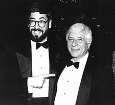 With John Landis, 1980s