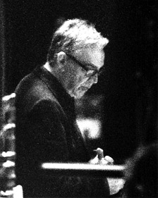 Howard Shore conducting scoring session for 