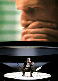 Medley of Best Score nominees is performed by virtuoso Itzhak Perlman accompanied by Bill Conti\'s orchestra.