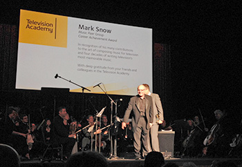 Mark Snow receives the TV Academy's Career Achievement Award